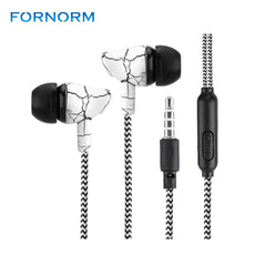 Wired 3.5mm Earphone Cloth Rope Earpieces Stereo Bass MP3 Music Wired Headset with Microphone for Cellphone MP3 MP4