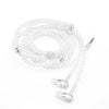 FORNORM 3.5mm Rhinestone Jewelry Pearl Necklace Earphones Sound In-ear Handsfree Earbuds With HD Microphone For SmartPhone