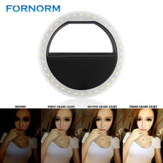 FORNORM Flash 36LED Photographic Dimmable Camera USB Charge Selfie Portable Flash Led Camera For Iphone