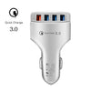 Powstro QC3.0 Quick Charger USB 4 Port 5V 2.4A Adaptive Smart Fast Car Charger Smartphone Adapter for Galaxy S8 for iPhone 8