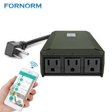 FORNORM WiFi Smart US Plug 1 to 3 Extension Socket Outdoor Smart Outlet IP44 Waterproof Timer For iOS Android Smart Home