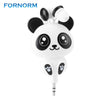 POWSTRO Retractable Panda Earphone Wired 3.5MM Cute Cartoon Inearphone for Mobile Phone MP3 Player