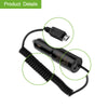 POWSTRO Mini USB Long Cable Car Charger Built In Micro USB Cable Cigarette Lighter Charger for Iphone Android Cellphone