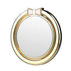 Powstro Metal Finger Ring with Mirror 360 Rotatable Smartphone Pad Stand Holder with Cute Bowknot Design