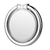 Powstro Metal Finger Ring with Mirror 360 Rotatable Smartphone Pad Stand Holder with Cute Bowknot Design