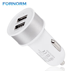 FORNORM Dual USB Car Charger 12V 3.1A Vehicle Charger for iPhone 8 plus ipad Samsung Galaxy S4 S5 Tablet