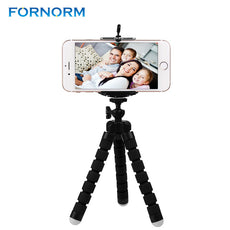 FORNORM Mini Flexible Portable Octopus Tripod With Phone Holder Bracket Stand Tripod Kit For iPhone Cellphone DSLR Camera