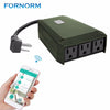 FORNORM WiFi Smart Plug 1 to 3 Extension Socket Outdoor Multi-function Triple Wall Power Outlet Waterproof Timer For iOS Android