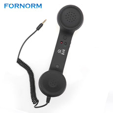 FORNORM 3.5mm Radiationproof Receivers Retro Phone Telephone Handset Classic Headphone Microphone for Iphone PC Tablet