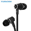 FORNORM 3.5mm Wired Earphone Headset Line Control Handsfree Earphone For M2 M1 1S Samsung iPhone HTC Sony With MIC