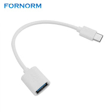 FORNORM Type C OTG Adapter Cable For Macbook Pro New Macbook Support OTG Convert USB-C Female Into USB 3.1 A Female