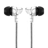 FORNORM 3.5mm Nylon Braided Crack Earphone Cloth Rope Earbuds Stereo Bass MP3 Music Wired Earpieces with Micropho