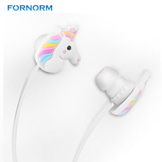 Fornorm Cute Design In-ear Earphones Smart Noise Reduction 3.5mm Earbuds for Samsung iPhone Tablets Android Phones