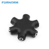 FORNORM 3.5mm Multi Headphone Splitter Audio Stereo Adapter Male to Female Earphone For iPhone Samsung Smartphones Tablets MP3