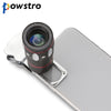 POWSTRO 4 in 1 10 Zoom Cellphone Lens Kitwith 180 Degree Fish Eye Wide Angle Clip for Huawei Iphone Xiaomi Samsung