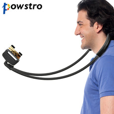 Powstro Neck Hang Style Phone Holder Lazy Person Bendable 360 Degree Rotation Mobile Stand Bracket Simple Selfie Stick