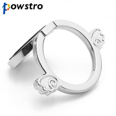 POWSTRO Angle Phone Ring Holder with Mirror Rotatable 360 Degree Desk Stander Anti Drop Finger Gripper for Mobilephone Tablet
