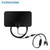 FORNORM Amplified HDTV Antenna 50 Miles Range Digital Indoor Flat TV Antenna Signal Amplifier Booster 10ft Long Range Cable