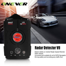 V8 Car Radar Detector 360 Degree Speed Camera Detectors Security Car Speed Control 16 Band LED Display For All Car GPS Navigator