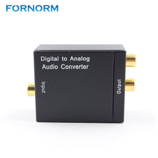 FORNORM 3.5mm Optical Coaxial Toslink Digital to Analog Audio Converter Adapter Coaxial Toslink Audio to RCA L/R Audio