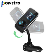 Powstro Double USB Charger 3.1A fast charger for Car MP3 Player Bluetooth FM Transmitter Wireless Car Kit HandsFree LCD Displa
