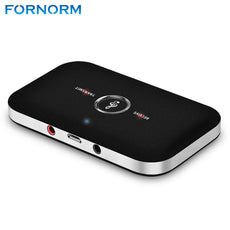 FORNORM 2 in 1 Bluetooth 4.1 Wireless Audio Transmitter Receiver 3.5mm A2DP Music Stereo Adapter for Home Car Stereo TV Mp3/4 PC