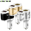 Onever Car Electronics 3.1A Dual Cigarette Lighter Socket USB Car Charger Adapter Emergency Hammer Smart Fast Charging Chargers