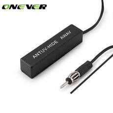 Onever Car Hidden Amplified Antenna Kit 12v Electronic Stereo AM/FM Radio for Vehicle Truck Motorcycle Boats