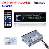 New 12V Bluetooth Car Stereo FM Radio MP3 Audio Player  Charger USB/SD/AUX Car Electronics Subwoofer In-Dash 1 DIN