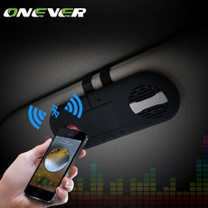 Onever Universal Wireless Car Bluetooth Speakerphone Hands-free Car Kit Sunvisor Clip Speaker Player usb Car Charger Speaker