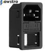 Powstro Red Light IEC 320 C14 Inlet Rocker Switch Power Socket Connector Plug 10A 250V B2C