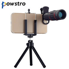 POWSTRO 18X Zoom Telescope Phone Camera Lens with Tripod Clip 1000m/3280ft Zoom Cellphone Lens for Iphone Huawei Xiaomi Samsung