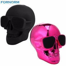 Skull Head Shape Wireless Bluetooth Speaker for Halloween 3.5mm Audio Stereo Rechargeable for Desktop PC LaptopSmartphone