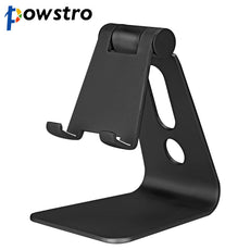 Powtro Rotatable Aluminum Phone Holder Tablet Stand Universal Bracket Angle Adjustable Phone Stand with Rubber Protection