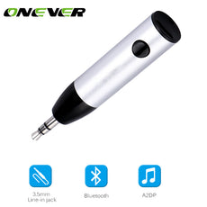 Mini Wireless Bluetooth Car Kit Hands free 3.5mm Jack Bluetooth Audio Receiver Adapter AUX With Mic for Speaker Headphone