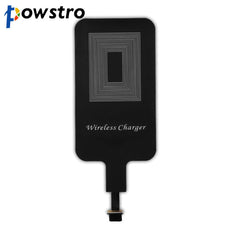 Powstro Ultra Slim Reciever of QI Wireless Fast Charger 0-10mm Distance 5V 1A Output Charging for Android Cellphone Smartphone