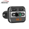 Aozbz Car Audio mp3 player FM transmitter wireless modulator Car Bluetooth Handsfree With Charger 3.4A Dual USB TF Slot black