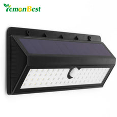 62-LED 2835 SMD Solar Power Light Human Infrared PIR Motion Sensor Outdoor Security Waterproof Lamp for Garden Yard Pathway Wall