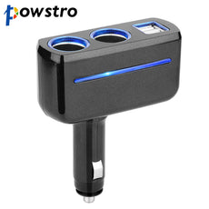 Dual USB Car Charger 3.1A Phone USB Charger Adapter With 2 Cigarette Lighter Socket Universal For iPhone Android iPad Tablet