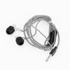 Wired 3.5mm Fashion Design Nylon Braided Crack Earphone Cloth Rope Earpieces Stereo Bass MP3 Music Wired Headset with Microphone for Cellphone MP3 MP4