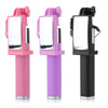 Handheld Adjustable Flexible Telescoping Selfie Stick Wired Control with Mirror for Smartphone iPhone Samsung
