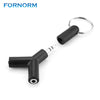 FORNORM Y Shape Stereo Audio 3.5mm Jack plug Headset Earphone Headphone Connector Adapter Splitter Male to 2 Female for PC MP3