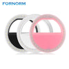FORNORM Selfie LED Flash Light Up Universal Mobile Phone Selfie Luminous Ring Clip For For iPhone 8 7 6 6S Plus Samsung Xiaomi
