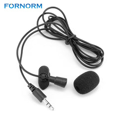 FORNORM Portable Microphone 3.5mm Jack Clip-on Lavalier mini Wired Condenser Microphones for Smartphones Laptop Earphone