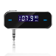 Wireless 3.5mm FM Transmitter LCD Diaplay for Car Mobile Phones iPhone iPod Android Samsung MP3 MP4 Player Tablet