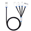 Powstro QC3.0 fast charger + 4 in 1 Charge Cable Multi Charger Cable for HTC Samsung Sony Xiaomi Huawei iphone 4 4s 5 5s 6