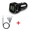 Powstro QC3.0 fast charger + 4 in 1 Charge Cable Multi Charger Cable for HTC Samsung Sony Xiaomi Huawei iphone 4 4s 5 5s 6