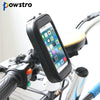 Powstro 4.7 5.5 inch Motorcycle Bicycle Bike Handlebar Phone Holder Mount Bracket Stand Waterproof Case Bag For iphone Samsung