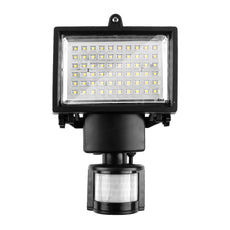 60 LED Solar Motion Light Cool White Security Lamp with PIR ON/OFF/AUTO Mode for Driveway Porches Decks Sheds 5m Detection Range