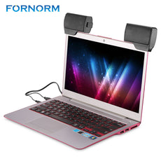 Mini Portable Clip-On USB Powered 3.5mm Jack Stereo Speakers Audio Speakers Support Volume Control For Laptop PC Desktop Tablet